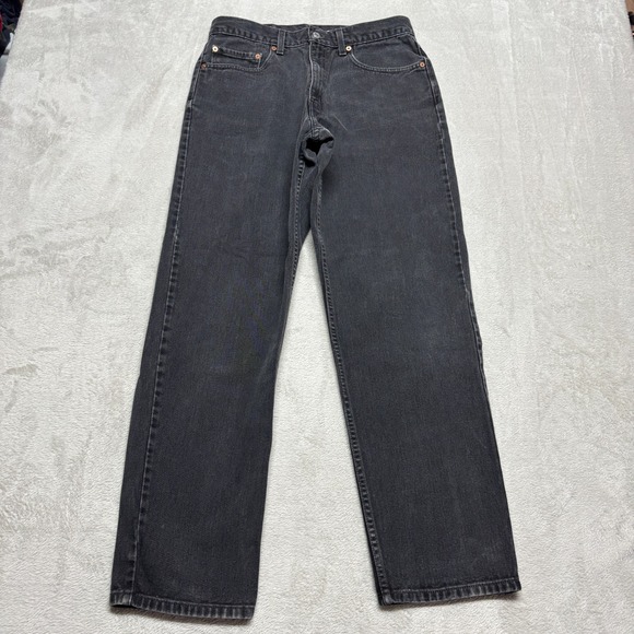 VTG Levis 550 Jeans Mens 34x32 (Fits 31x31) Relaxed Fit Black Denim BLANK Tab